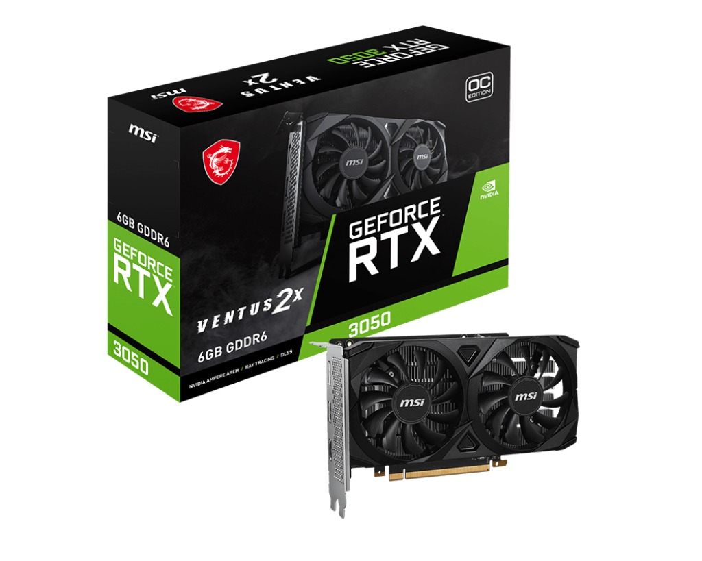 MSI Graphic Card RTX 3050 Ventus 2X 6GB OC MSI Graphic Card RTX 3050 Ventus 2X 6GB OC
